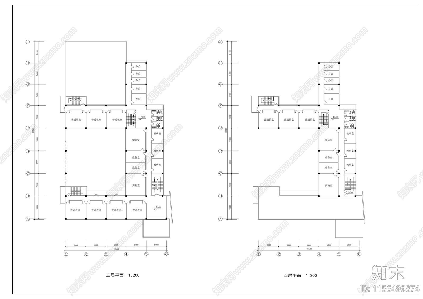 小学建筑cad施工图下载【ID:1156499874】