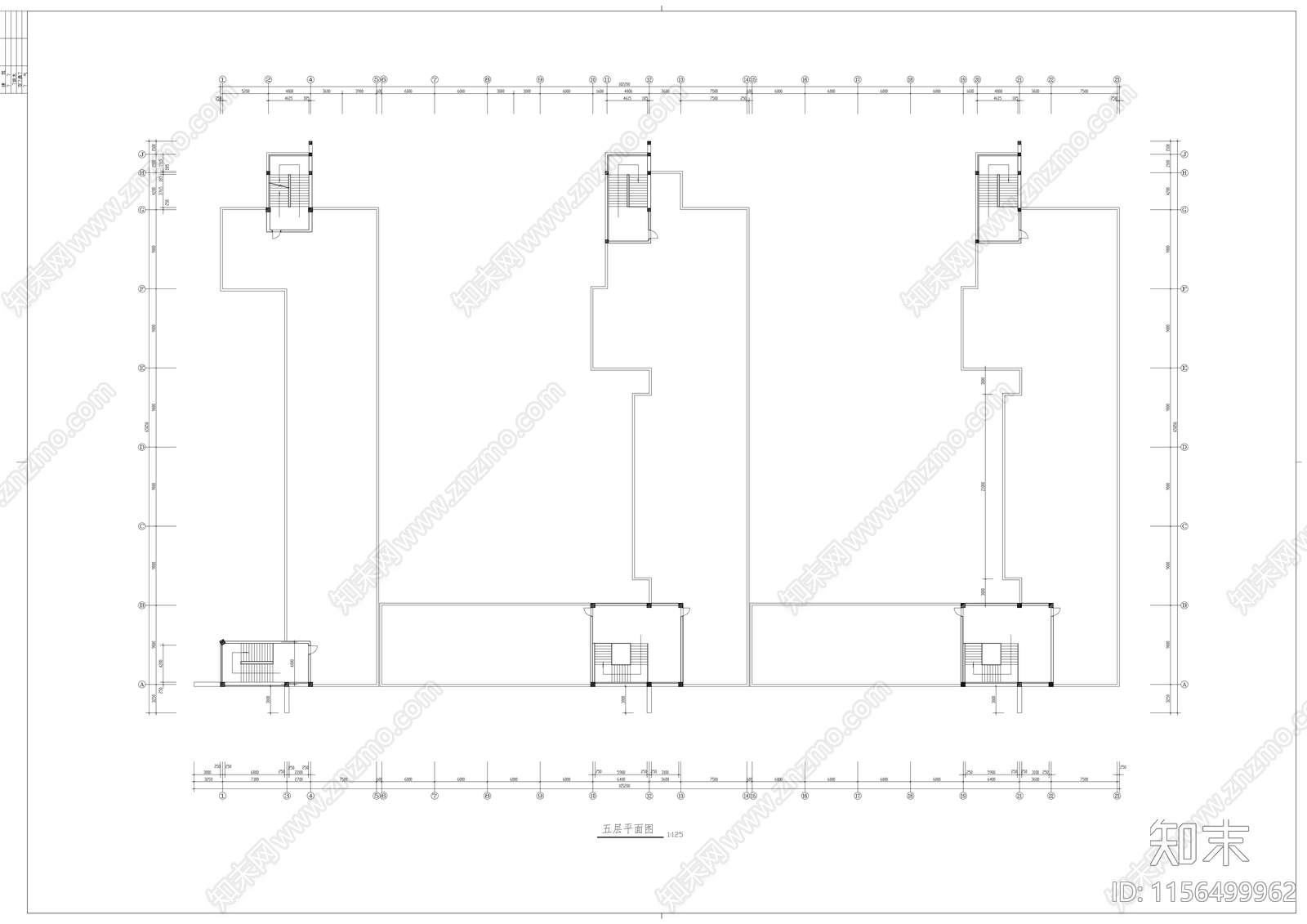 小学教学楼建筑cad施工图下载【ID:1156499962】