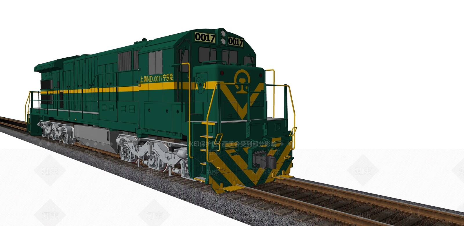 复古老式火车SU模型下载【ID:1156505674】