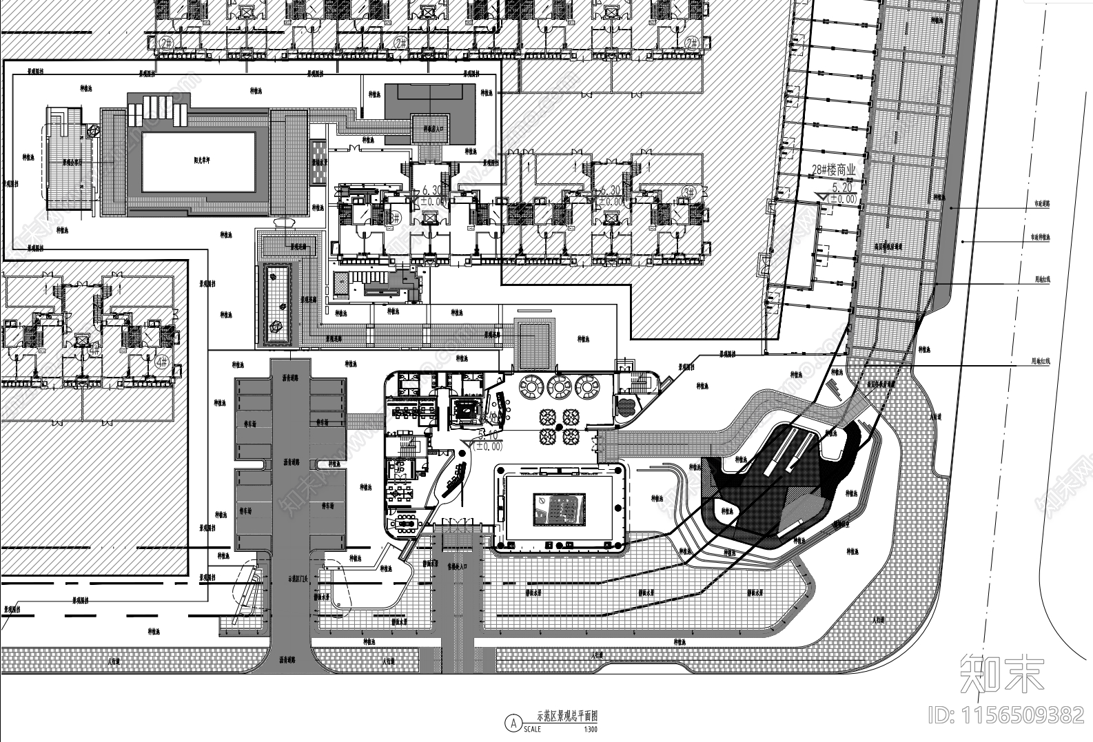 佛山旭辉汇金展示居住区景观cad施工图下载【ID:1156509382】