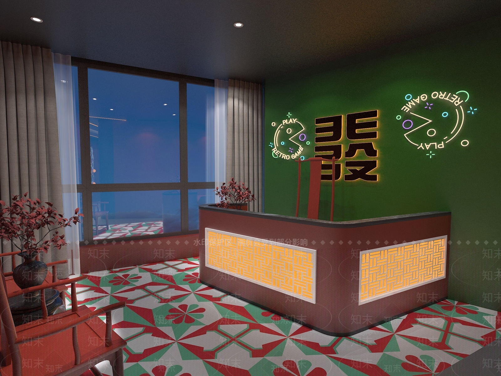 新中式娱乐会所3D模型下载【ID:1156516523】