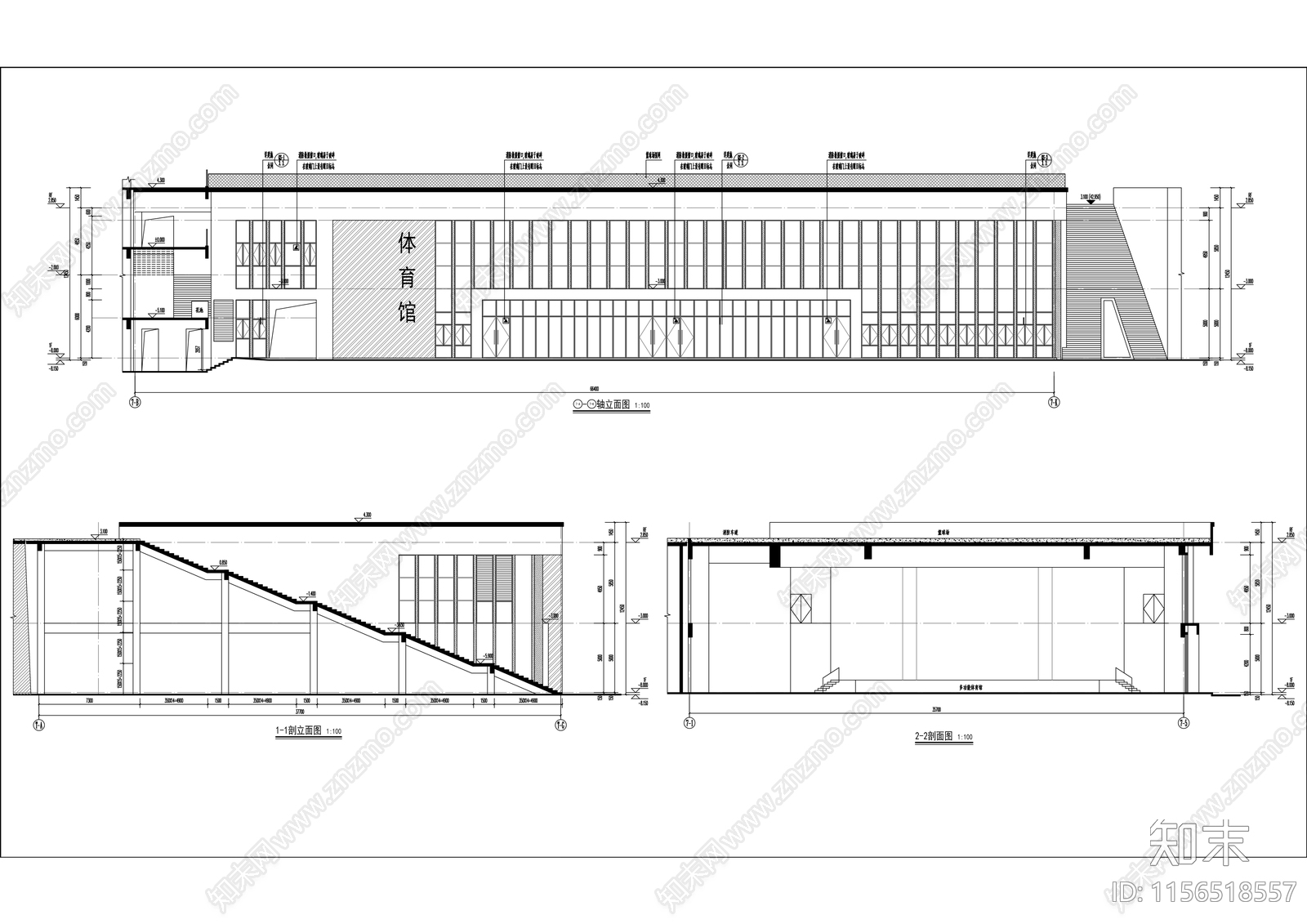 第十一中学塘西校区建筑cad施工图下载【ID:1156518557】