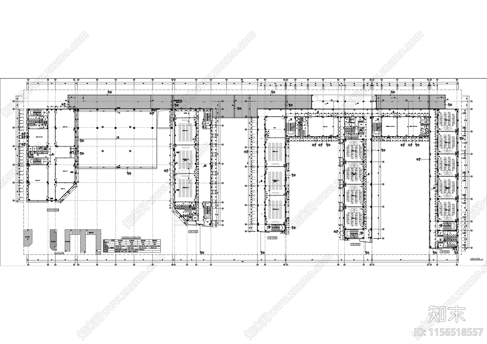 第十一中学塘西校区建筑cad施工图下载【ID:1156518557】