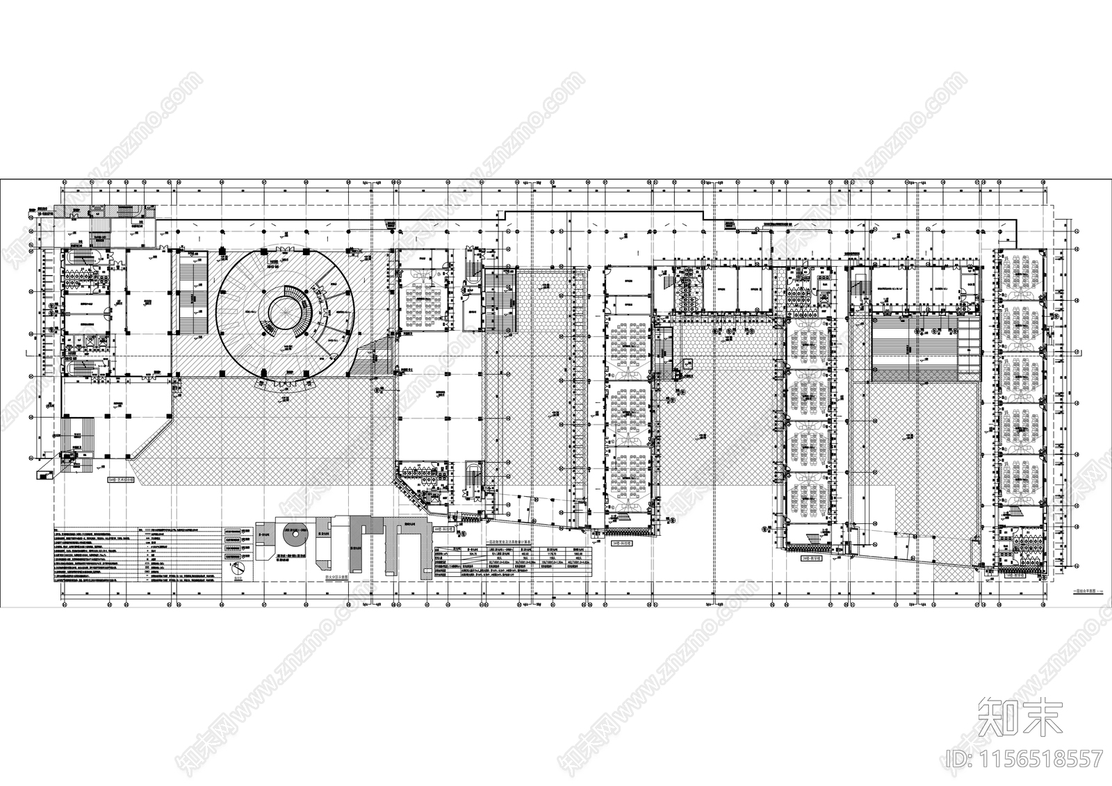 第十一中学塘西校区建筑cad施工图下载【ID:1156518557】