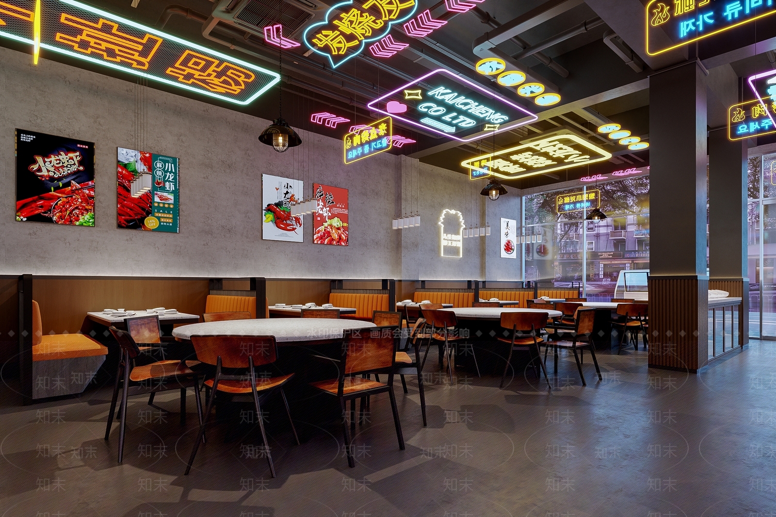 现代工业风烧烤店3D模型下载【ID:1156521203】
