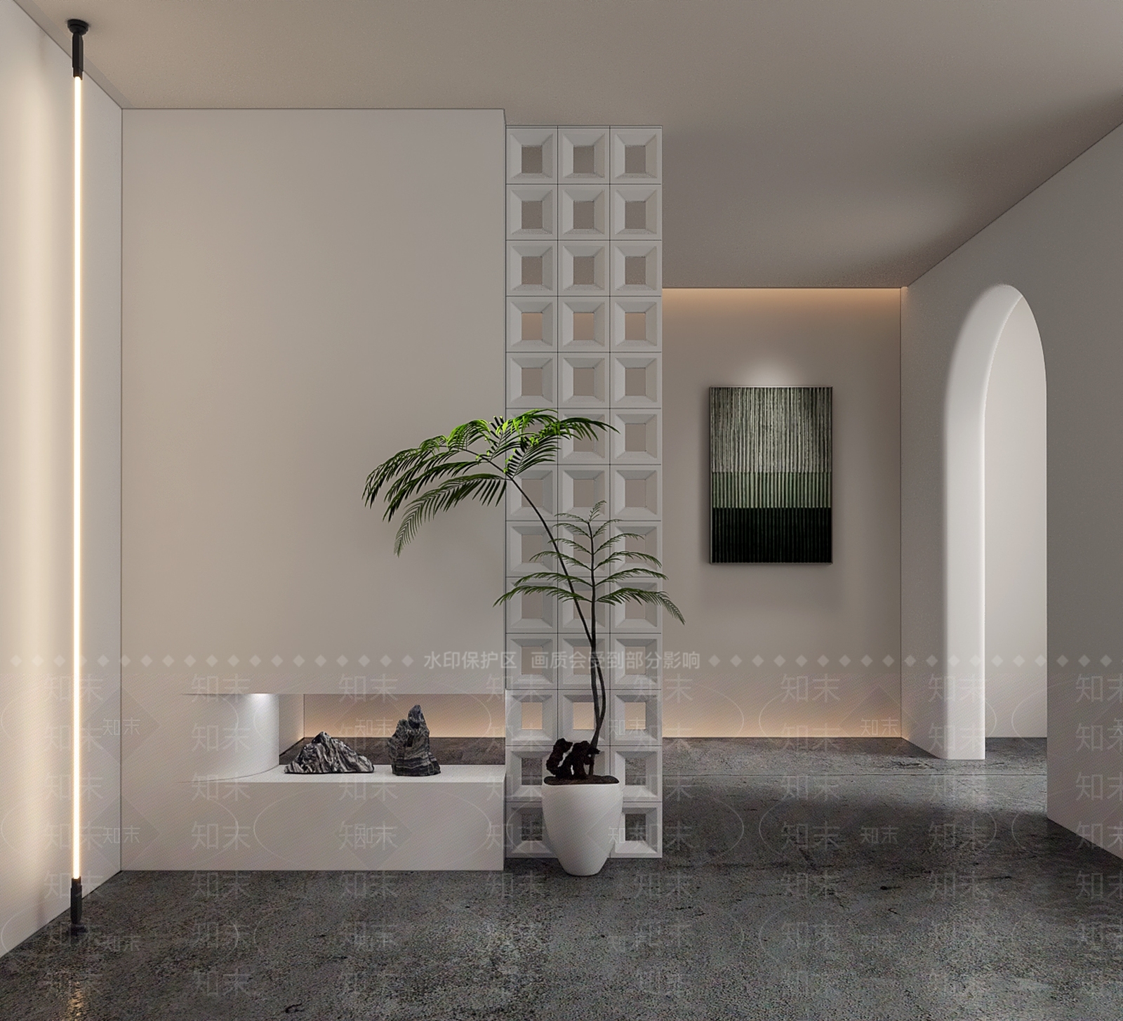 现代玄关隔断3D模型下载【ID:1156523811】