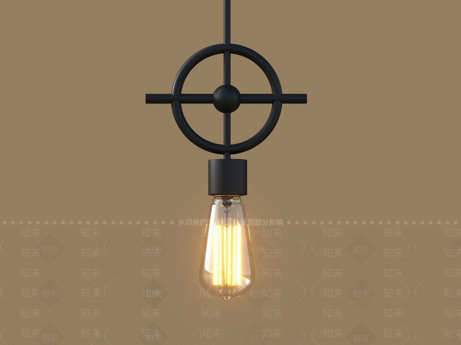 工业风吊灯3D模型下载【ID:1156525408】