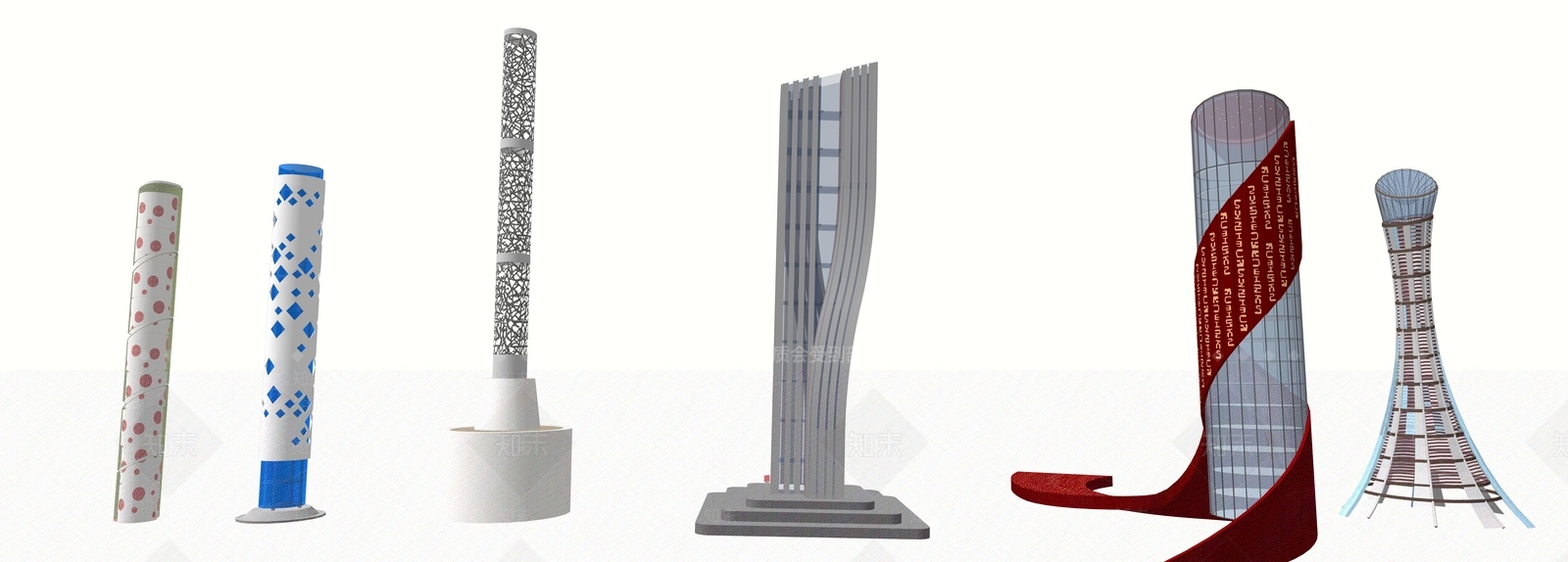 现代景观灯柱SU模型下载【ID:1156528729】