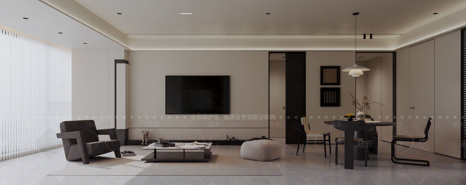 深色餐边柜餐边柜3D模型下载【ID:1227532434】