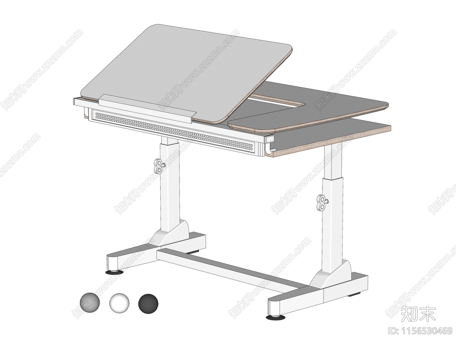现代儿童学习桌SU模型下载【ID:1156530469】