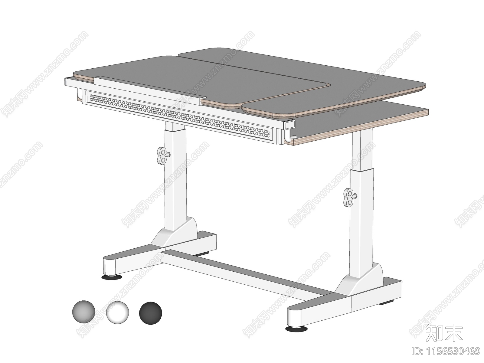 现代儿童学习桌SU模型下载【ID:1156530469】