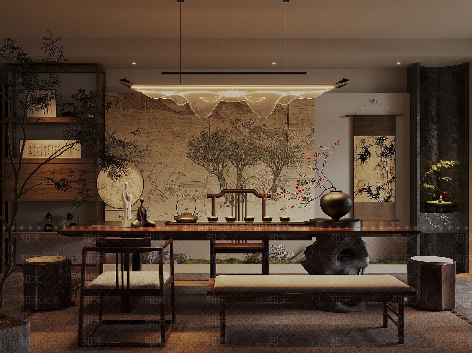 茶室SU模型精品下载_SketchUp模型_知末网