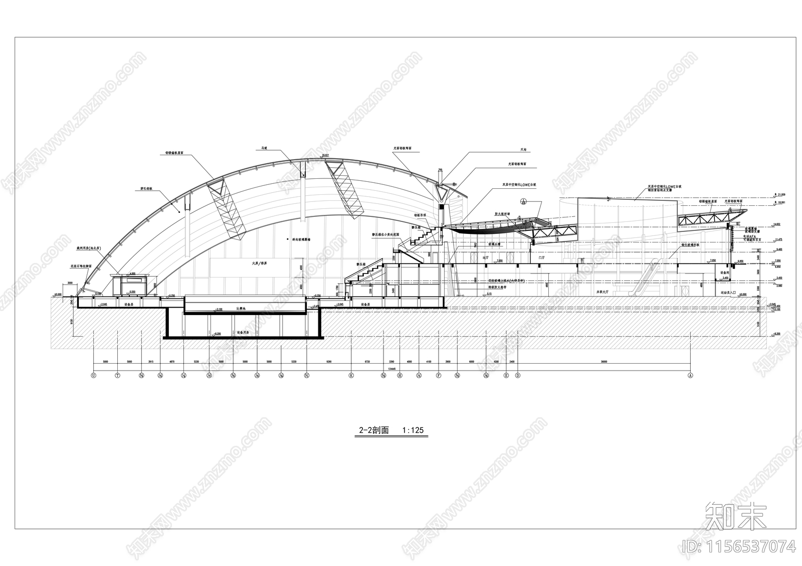 南京某游泳馆建筑方案图施工图下载【ID:1156537074】