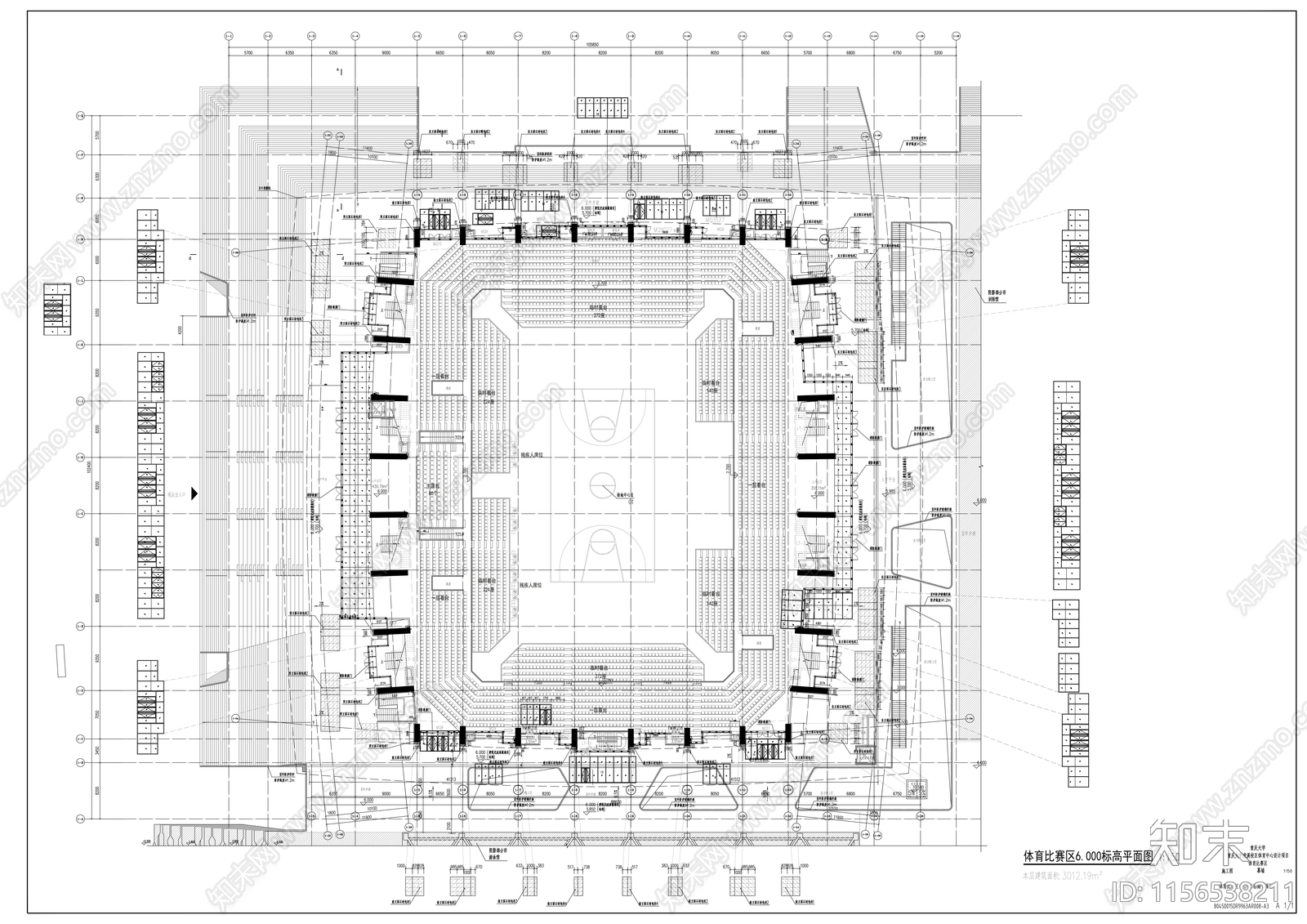 体育中心幕墙设计图纸cad施工图下载【ID:1156538211】