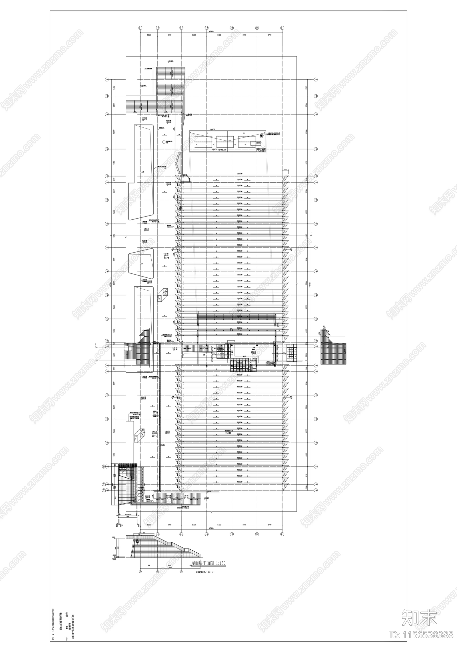 训练馆幕墙设计图纸cad施工图下载【ID:1156538388】