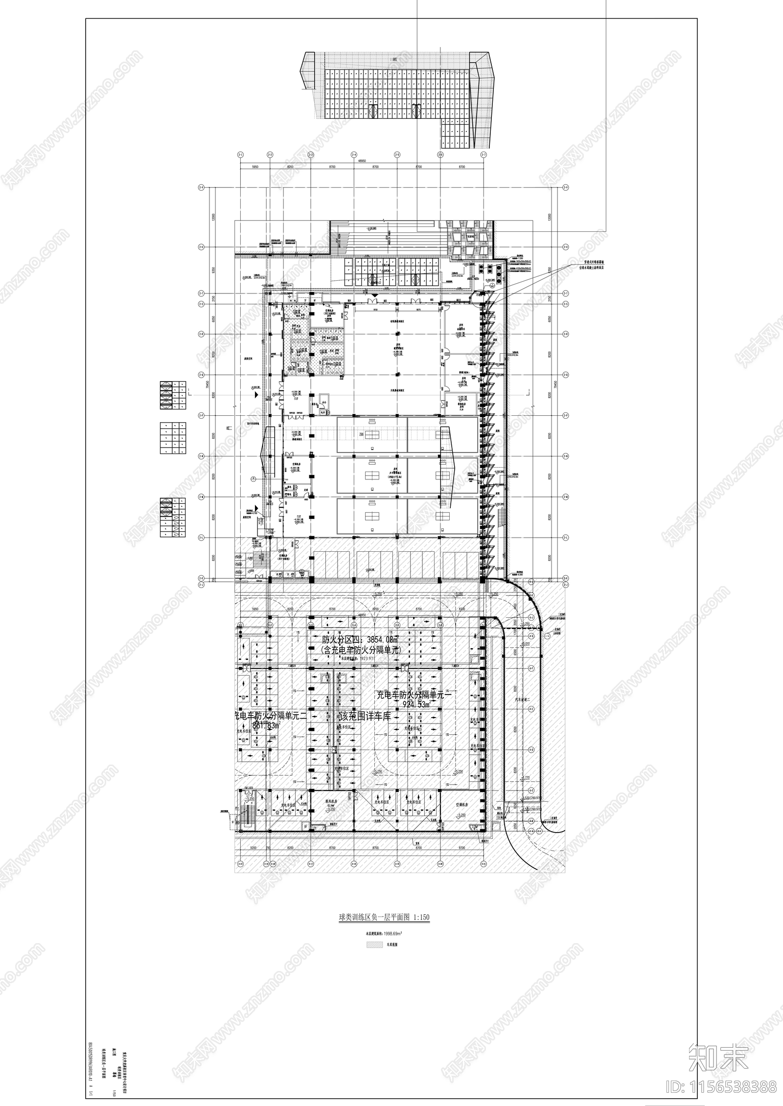 训练馆幕墙设计图纸cad施工图下载【ID:1156538388】