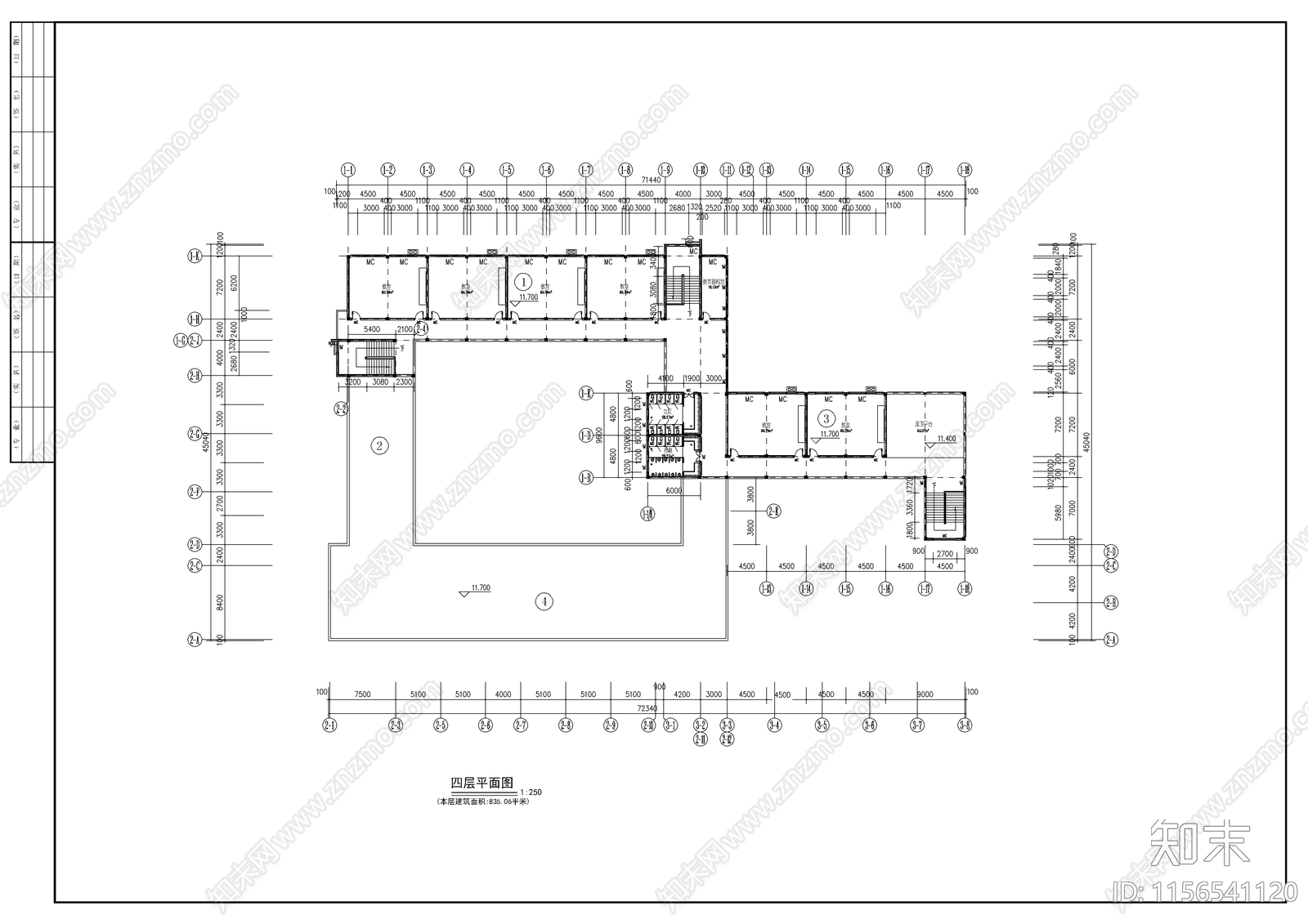 小学教学楼建筑cad施工图下载【ID:1156541120】