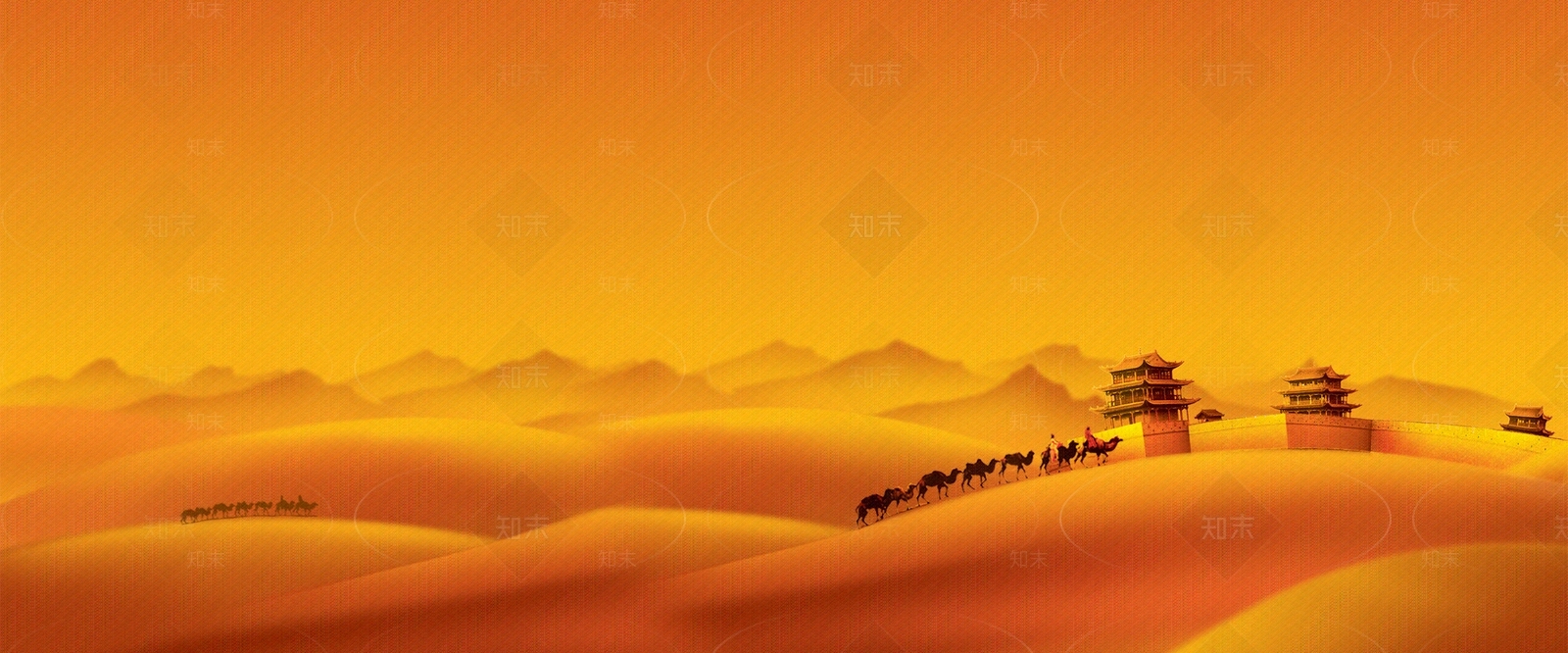 丝绸之路沙漠骆驼贴图下载【ID:1156547903】