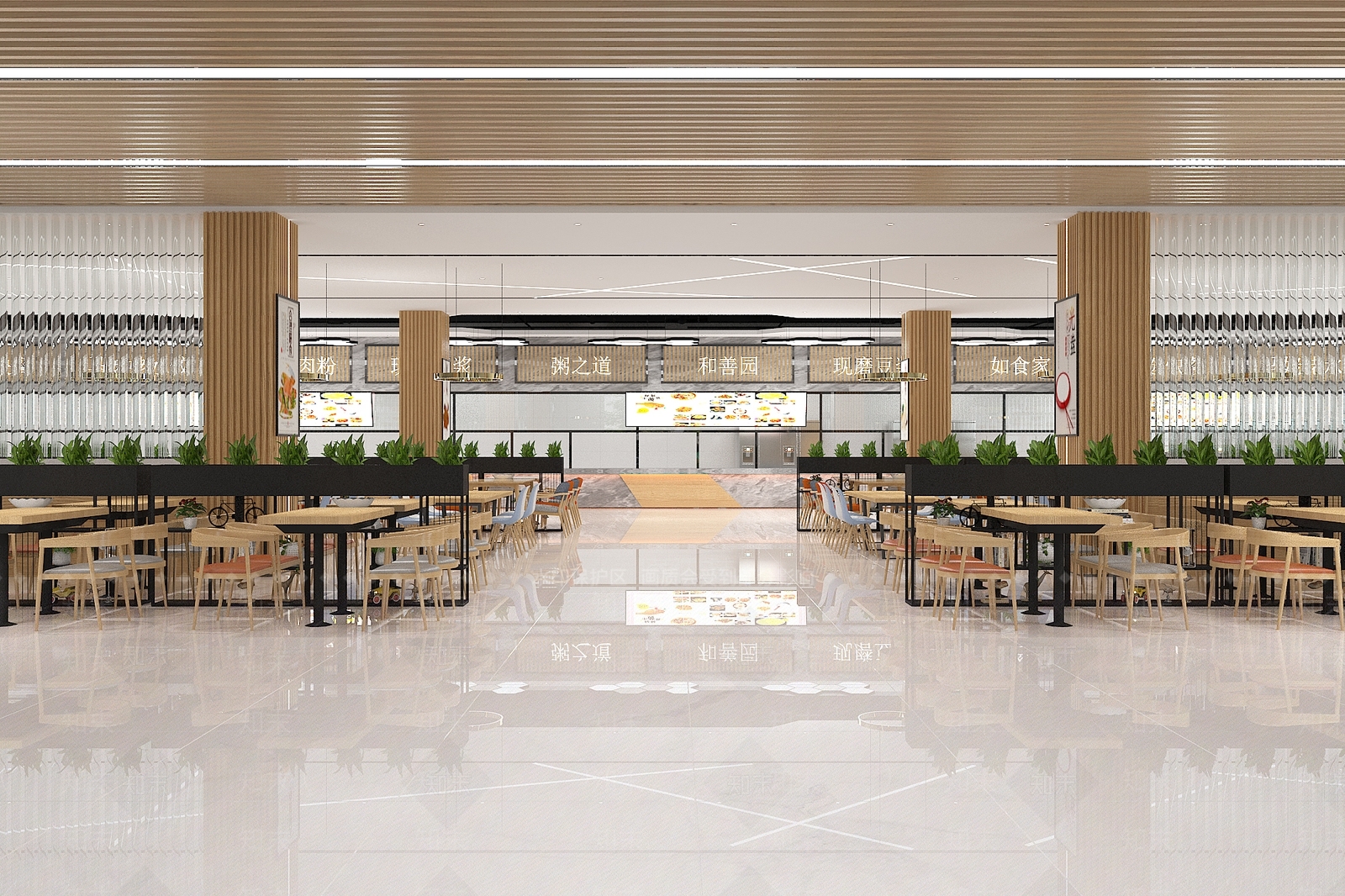 现代食堂3D模型下载【ID:1156551978】