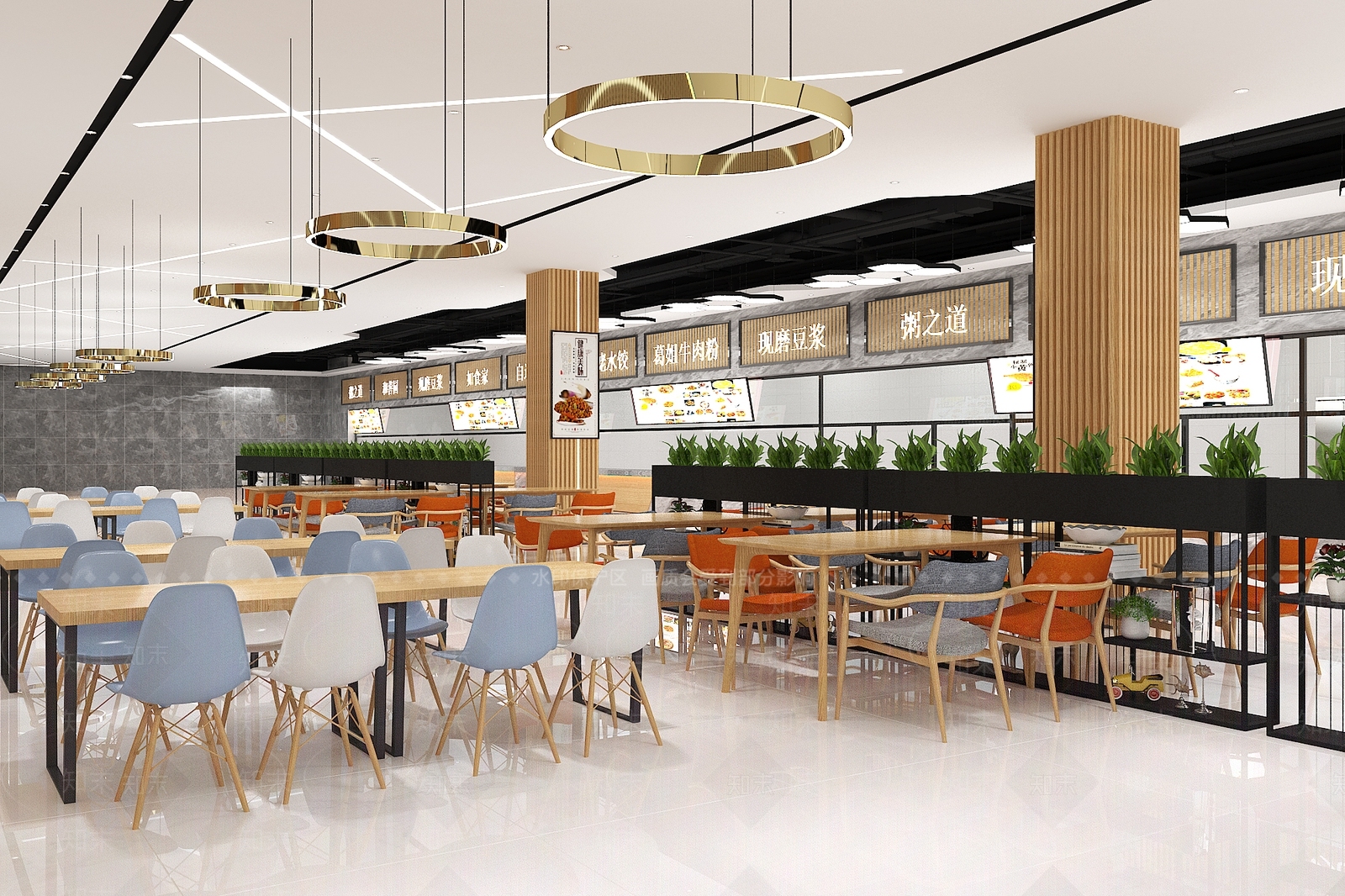 现代食堂3D模型下载【ID:1156551978】