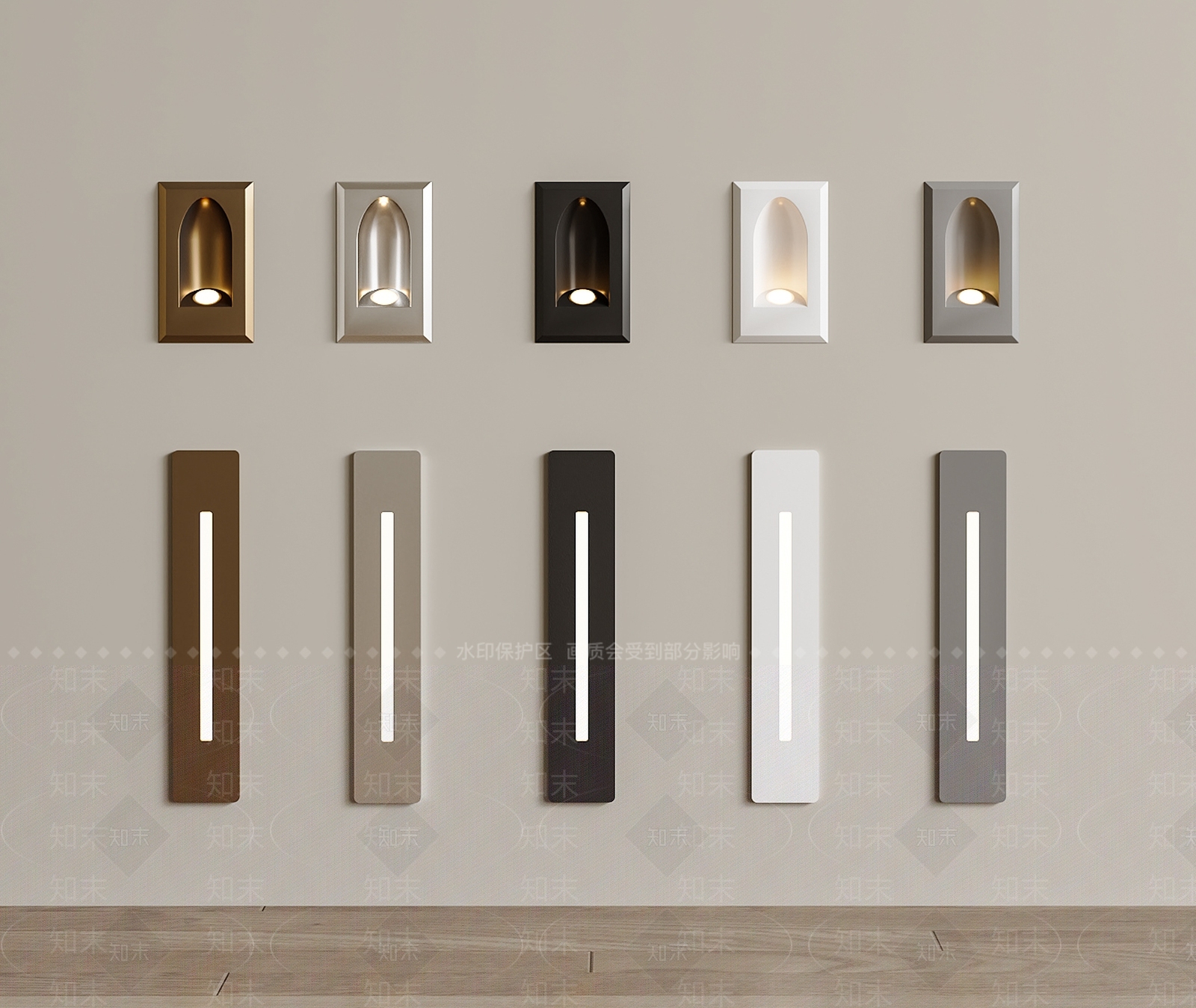 现代楼梯感应灯3D模型下载【ID:1156561441】