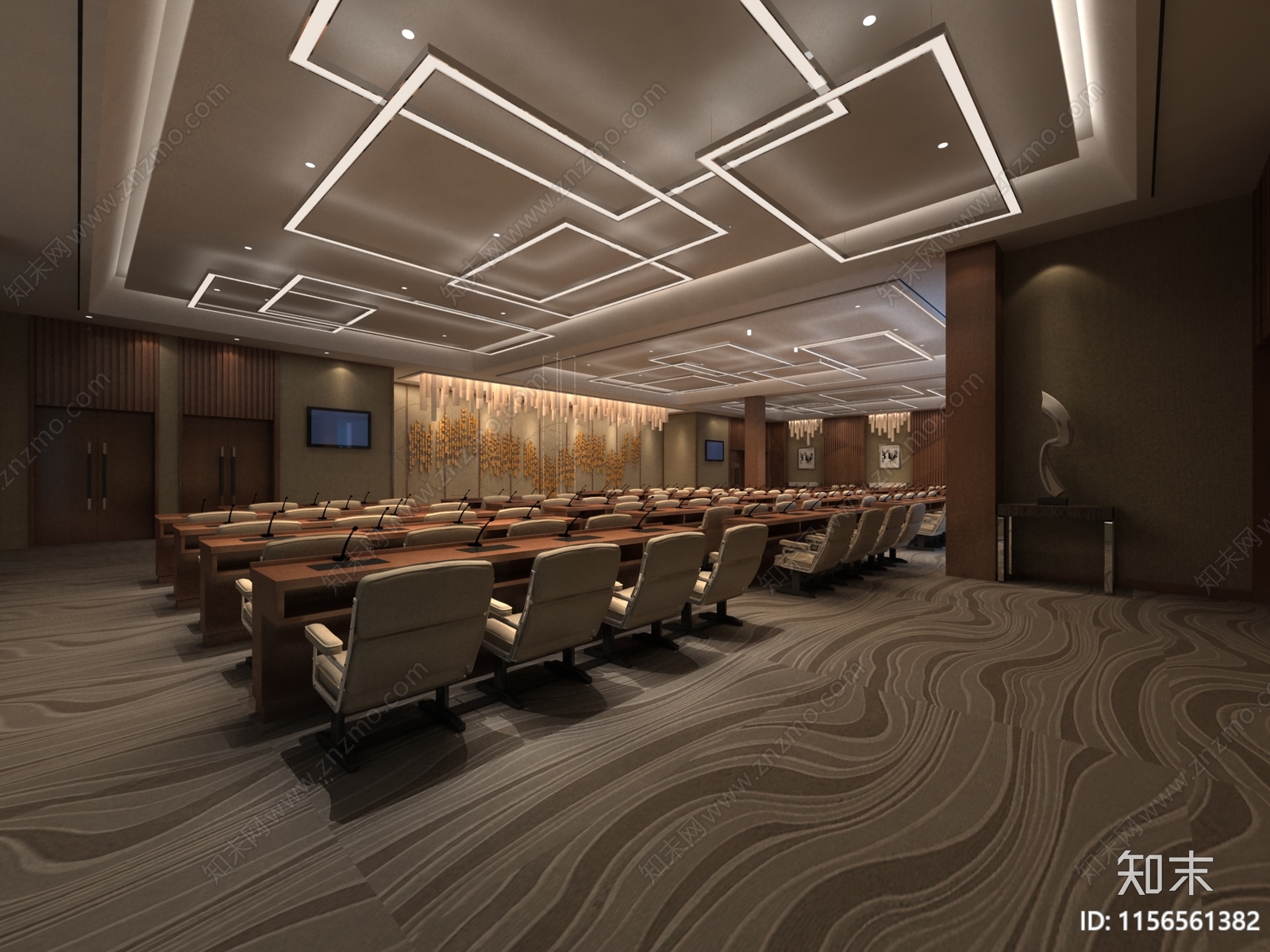 现代报告厅3D模型下载【ID:1156561382】