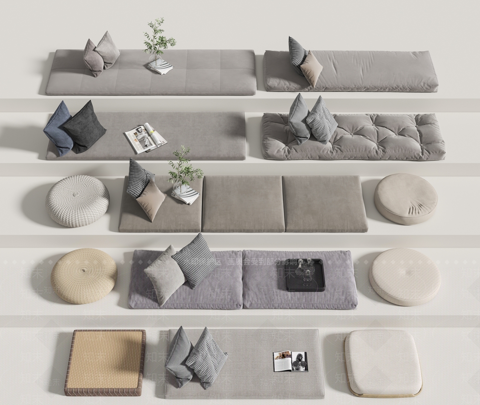 现代坐垫SU模型下载【ID:1156563079】