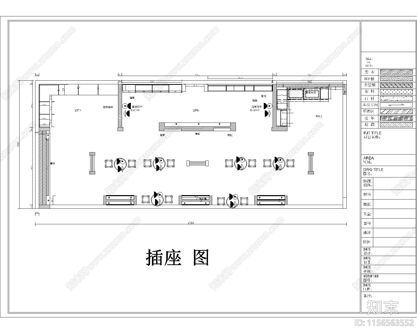 湘潭展厅平面图cad施工图下载【ID:1156563552】