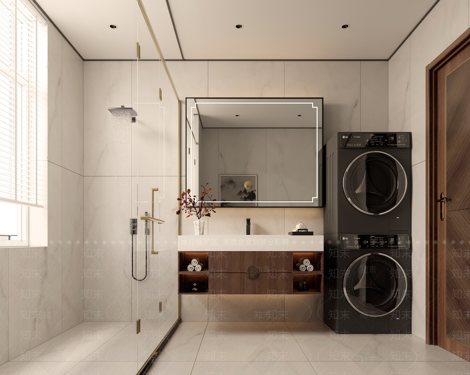 现代衣帽间3D模型下载【ID:1214364657】