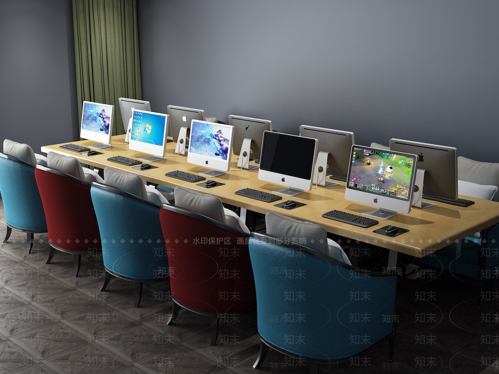 现代办公桌椅3D模型下载【ID:1156565386】