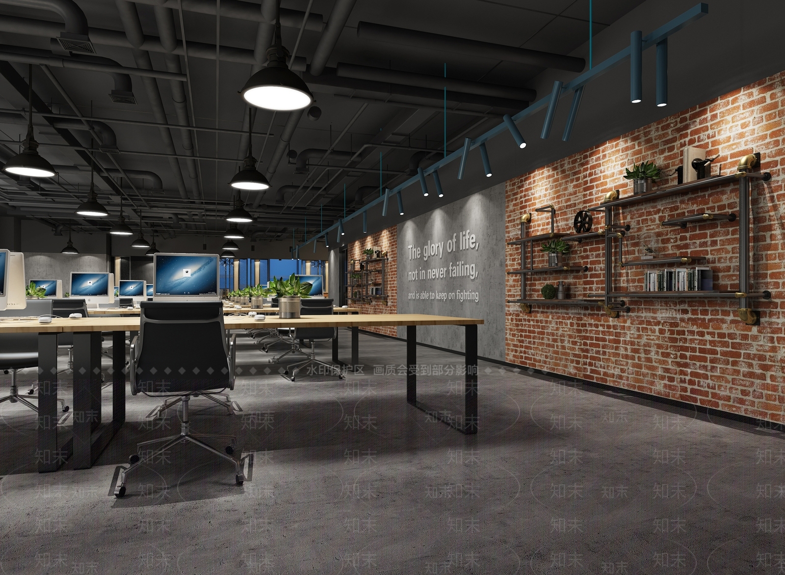 工业风办公室3D模型下载【ID:1156567702】