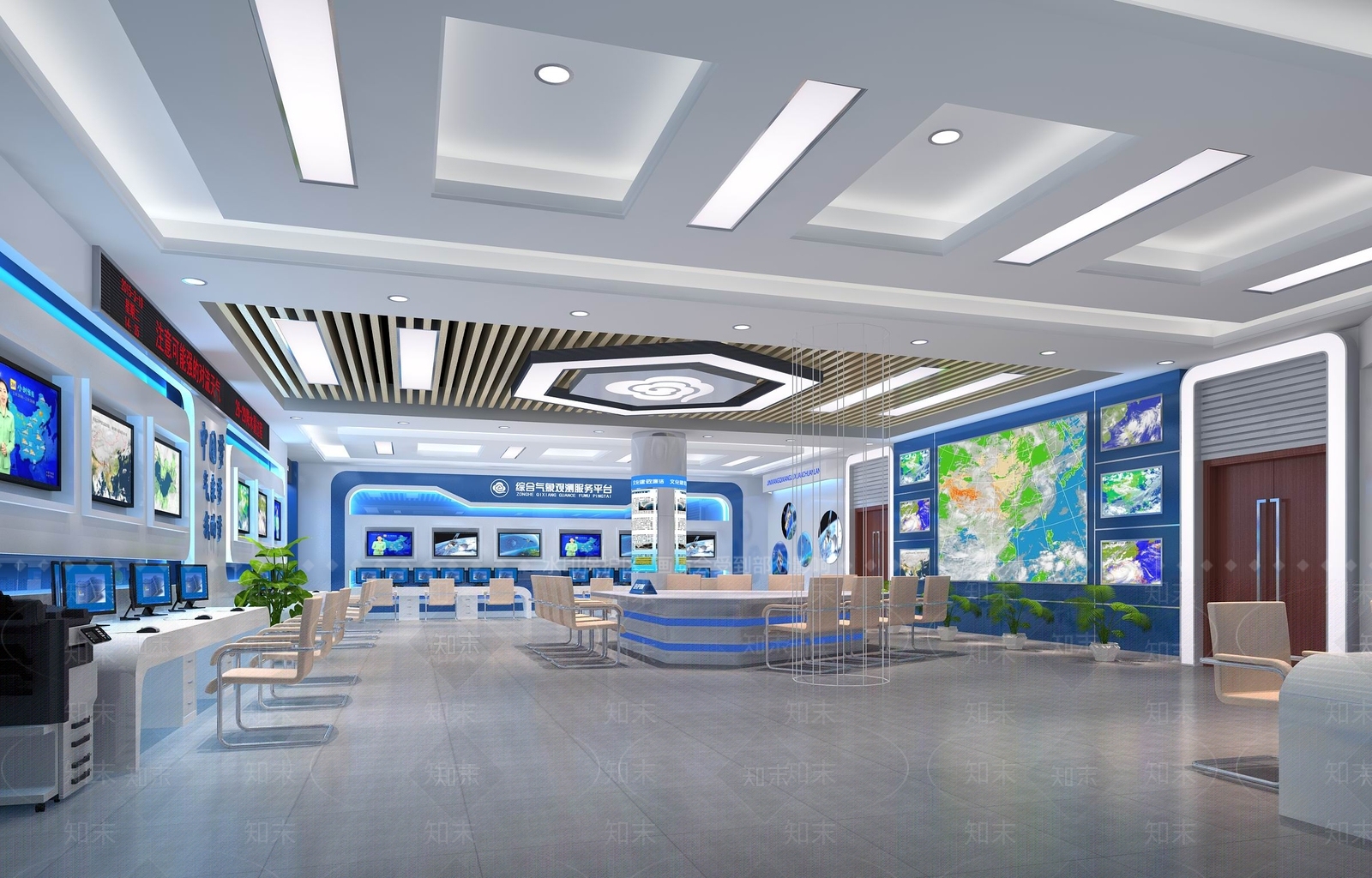 现代气象局预测平台3D模型下载【ID:1156569753】