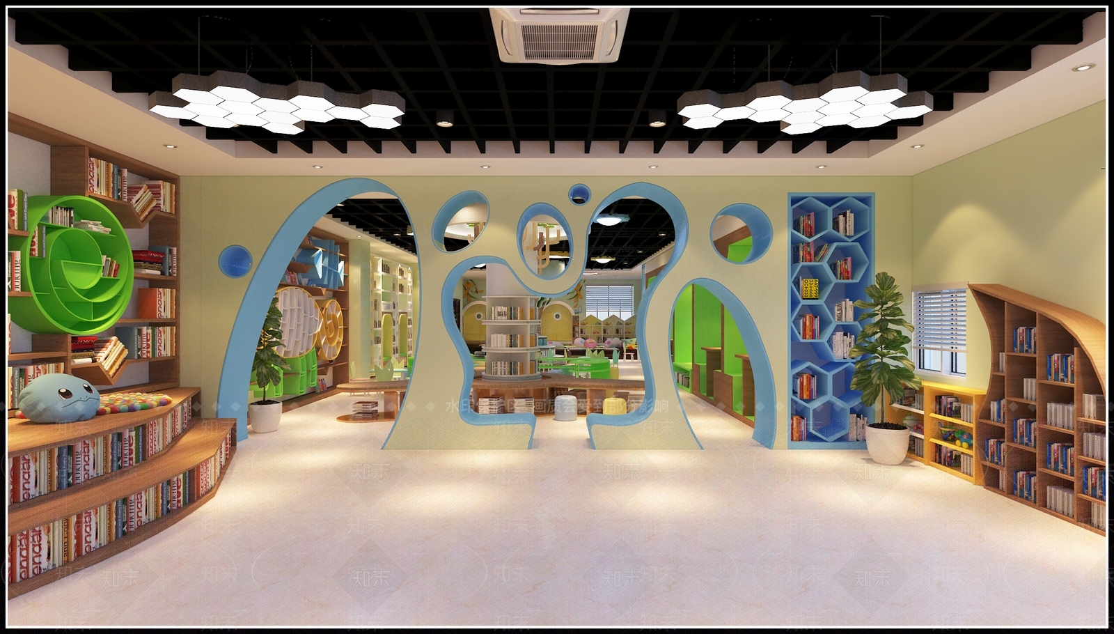 现代幼儿园阅读教室3D模型下载【ID:1156572707】