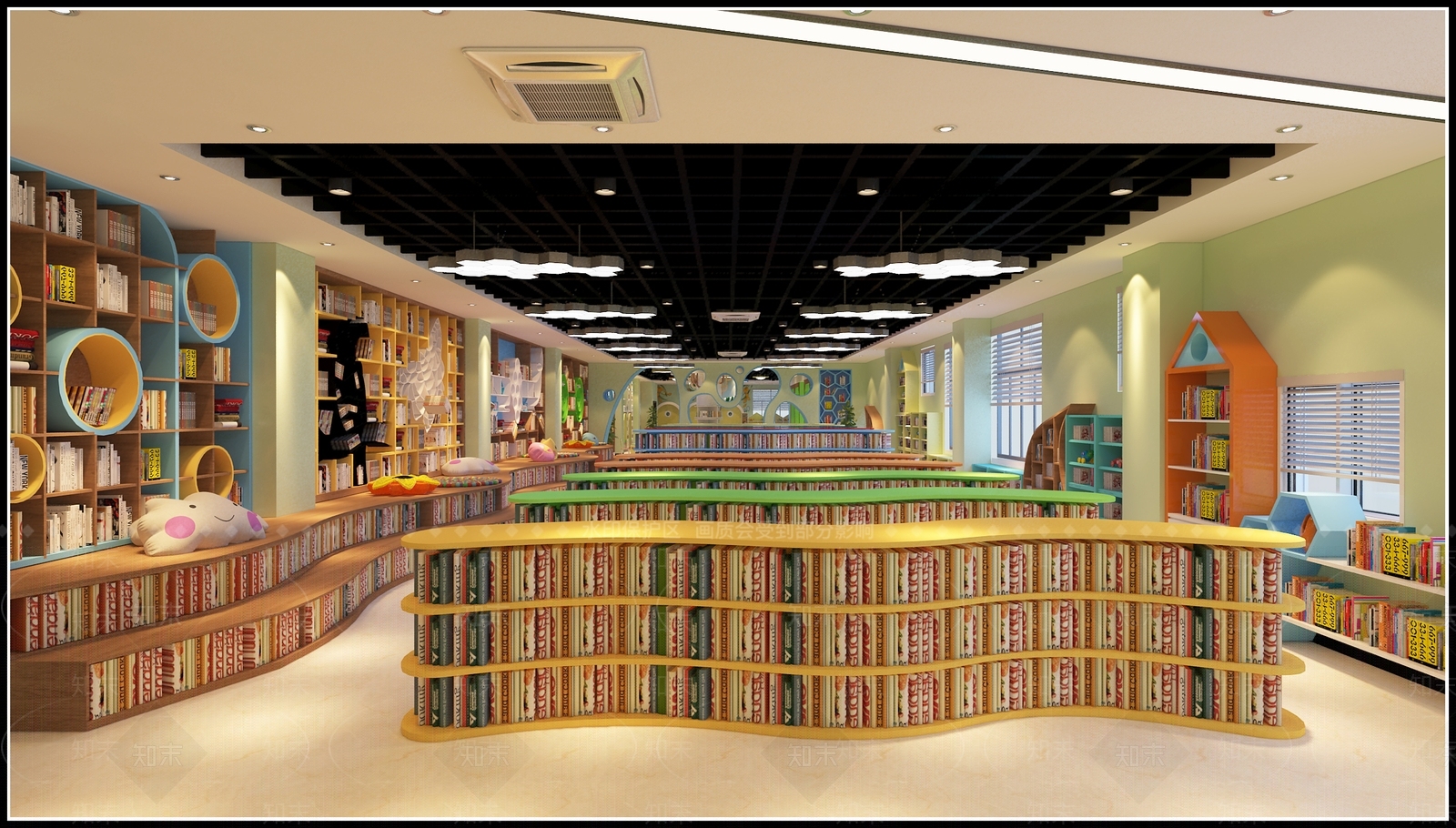现代幼儿园阅读教室3D模型下载【ID:1156572707】