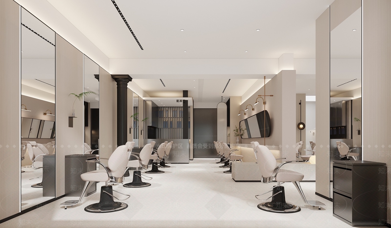 现代美发店3D模型下载【ID:1156573990】