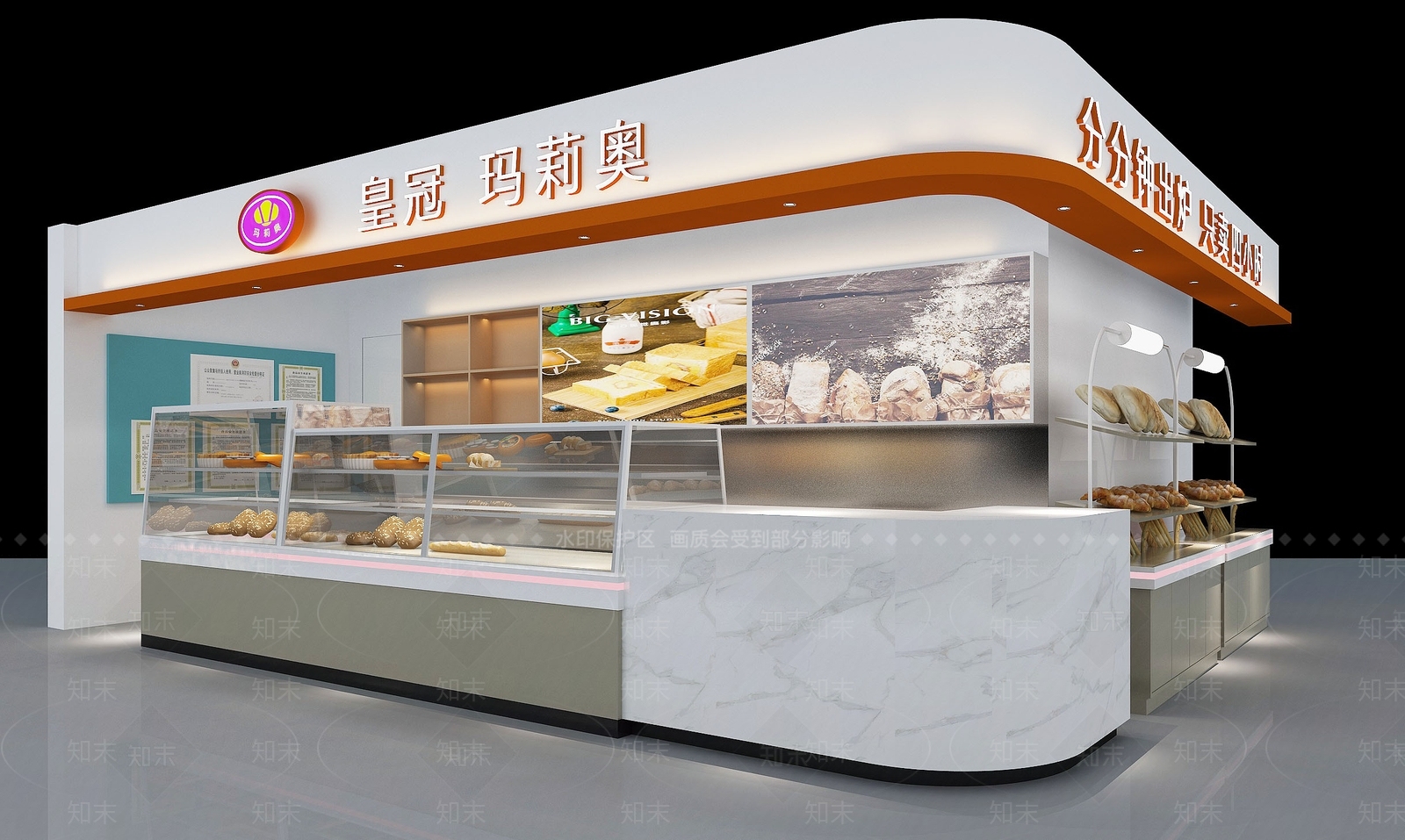 现代面包店3D模型下载【ID:1156580933】