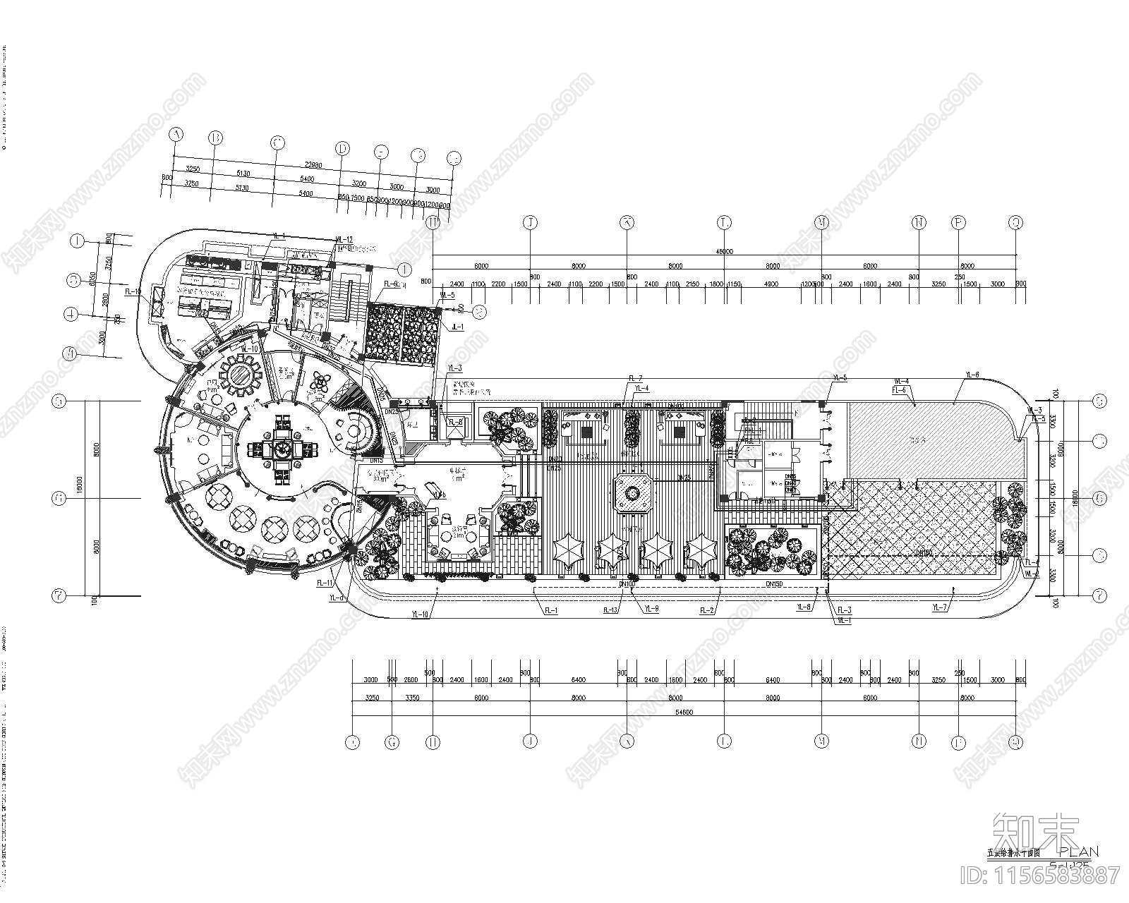 整形美容医院门诊部水电图纸cad施工图下载【ID:1156583887】