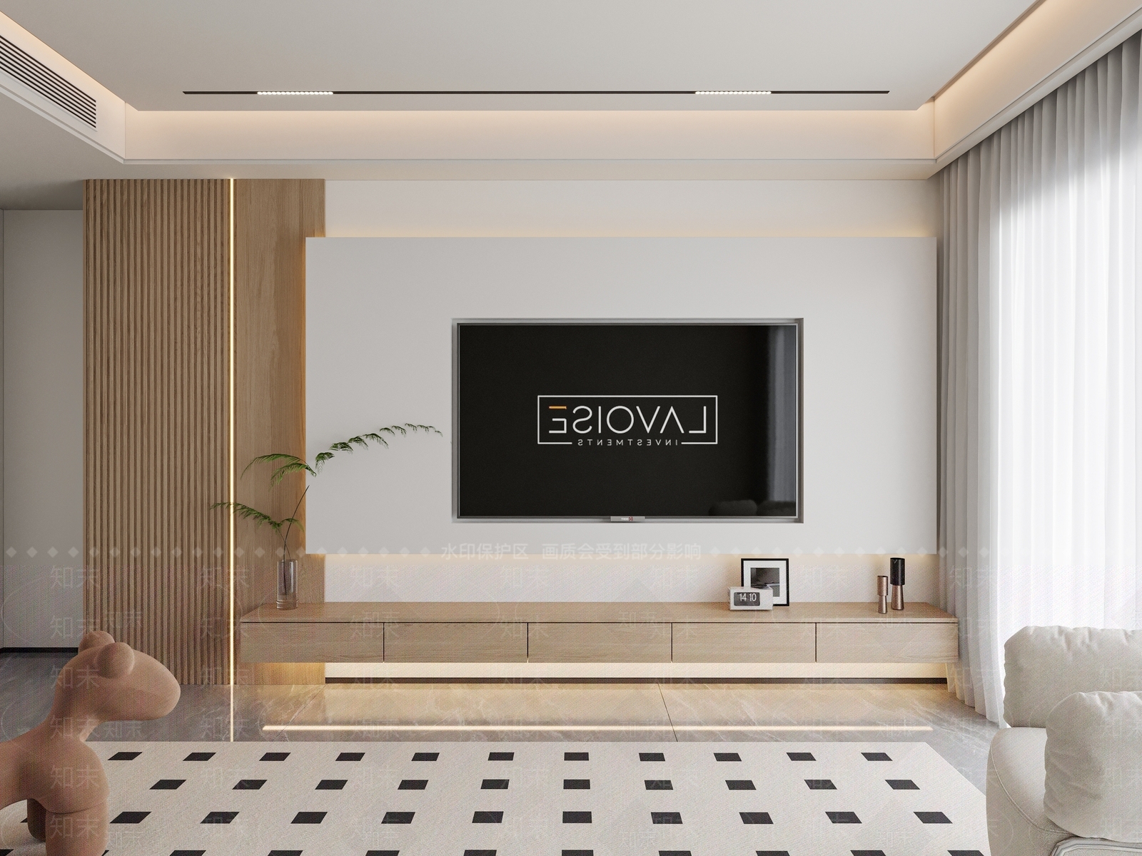 现代电视柜3D模型下载【ID:1156593058】