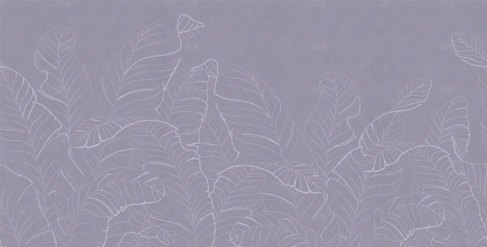 淡紫色树叶热带植物壁纸壁画墙布贴图下载【ID:1156597215】