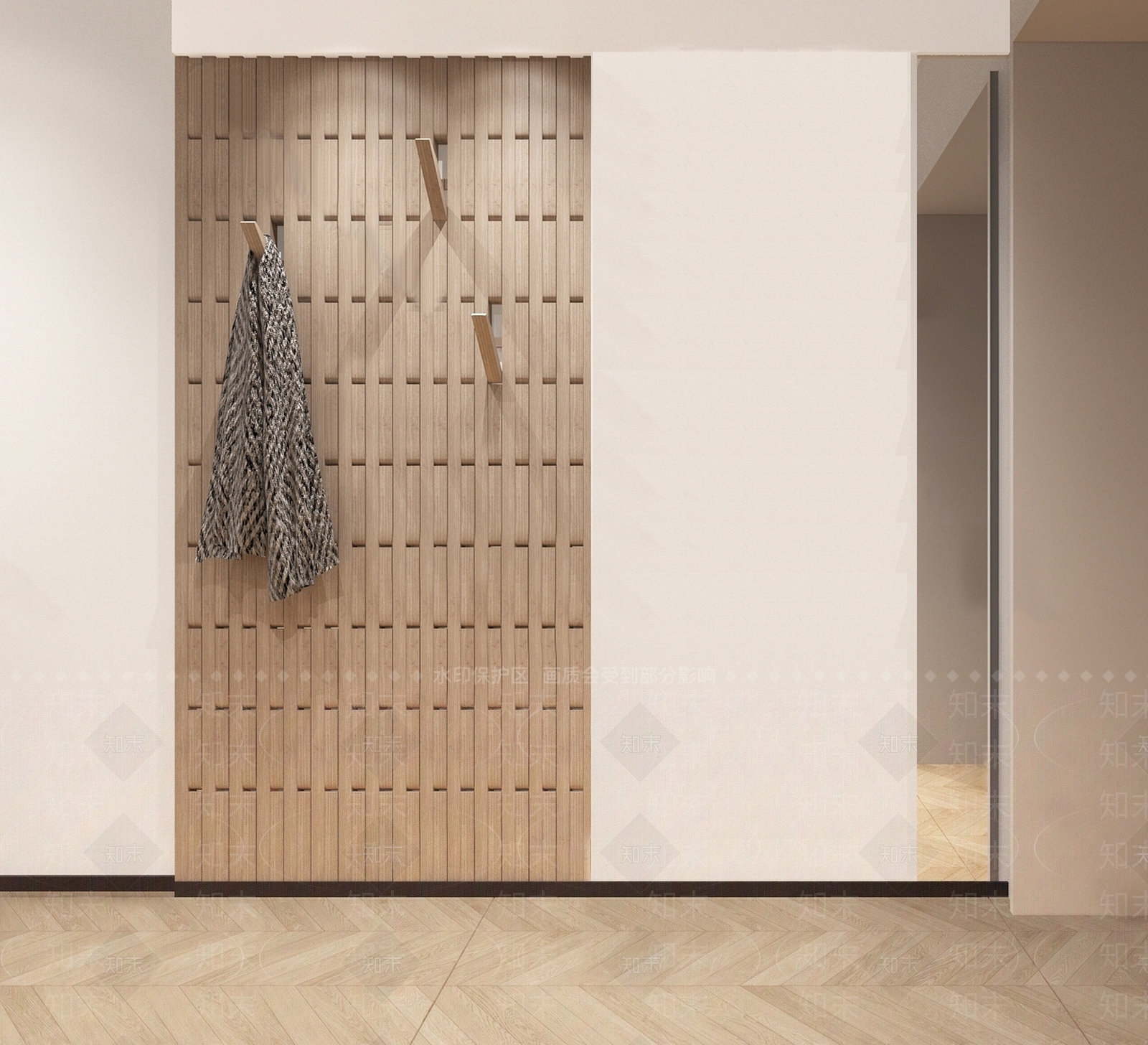 现代钢琴板挂衣钩SU模型下载【ID:1156602783】