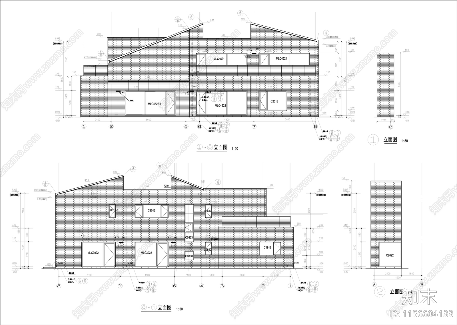 新中式400平米别墅cad施工图下载【ID:1156604133】