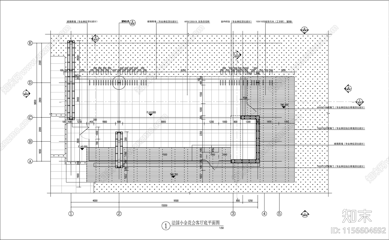 室外法国小金花会客厅景观详图cad施工图下载【ID:1156604692】