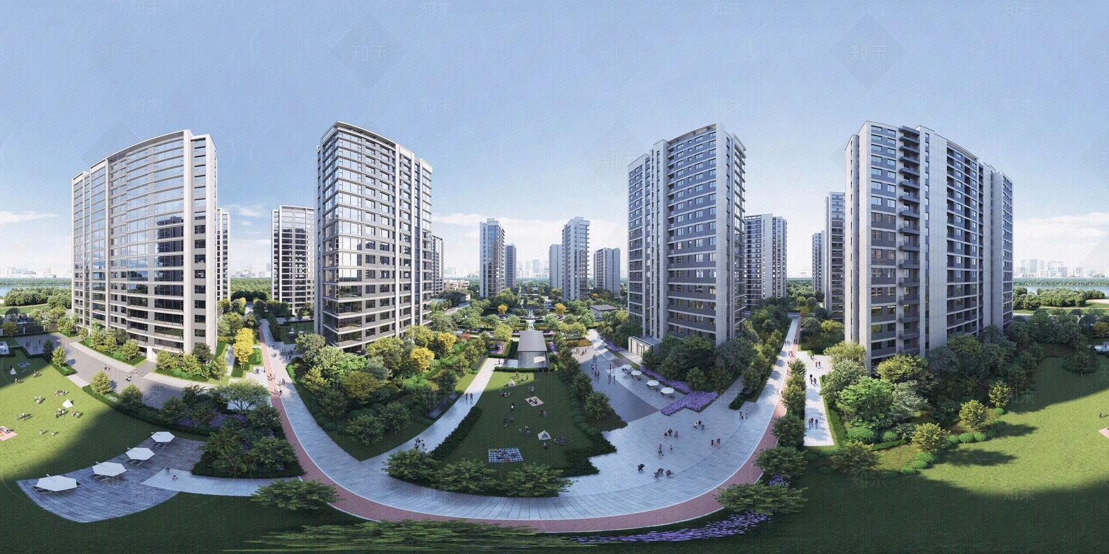 HDR社区中心景观贴图下载【ID:1156605534】