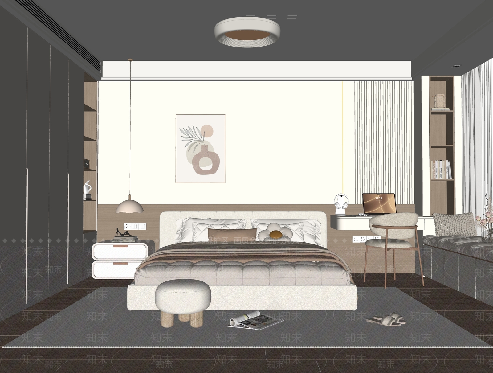 风格化挂画挂画SU模型下载【ID:1227235809】
