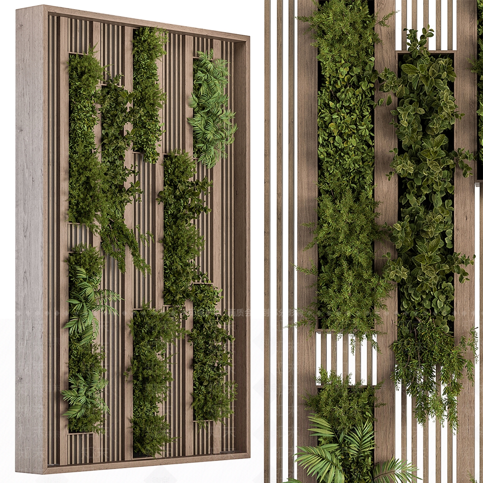 现代植物绿植墙SU模型下载【ID:1156611920】