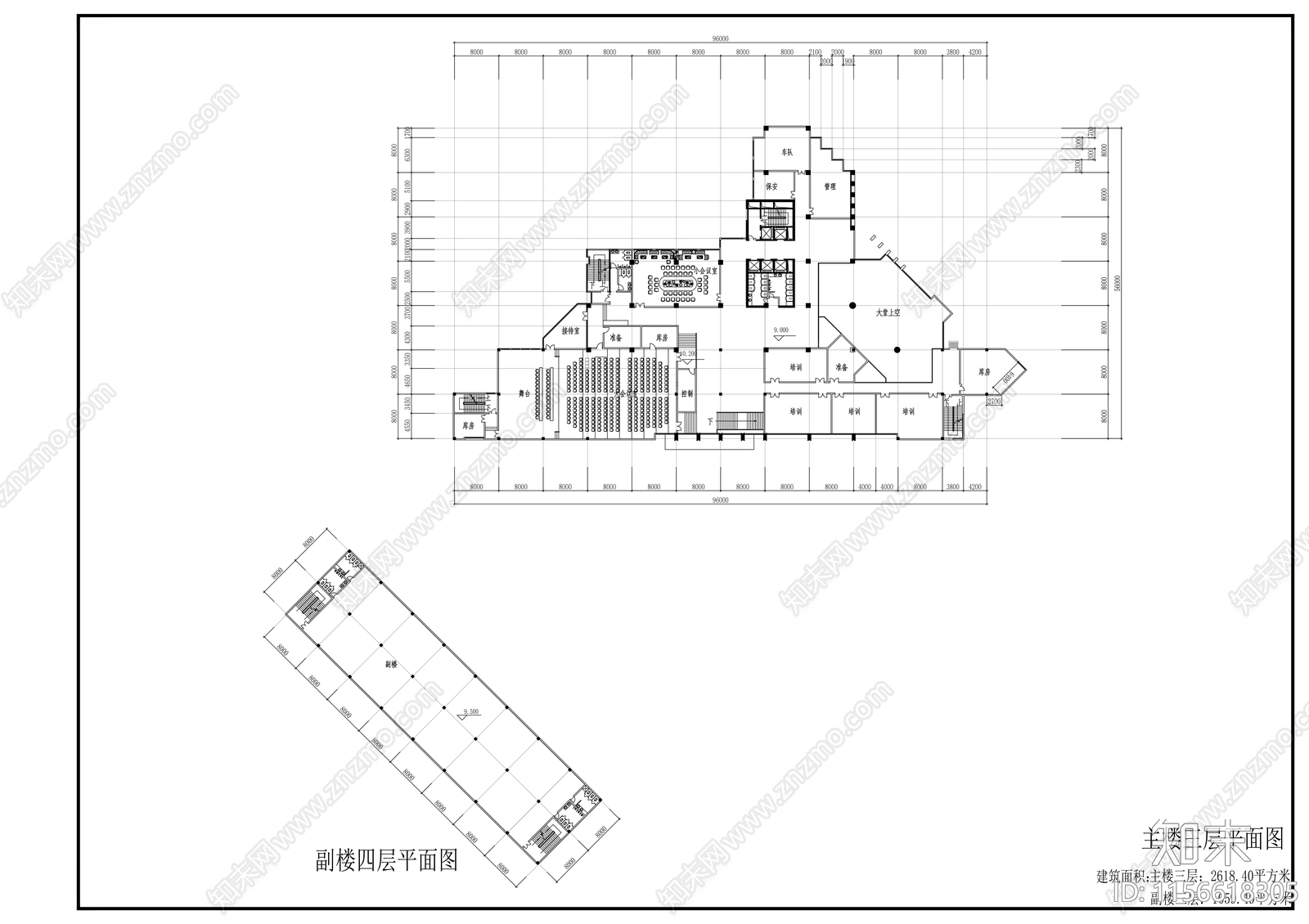 二十一层商务办公楼建筑扩初图cad施工图下载【ID:1156618305】