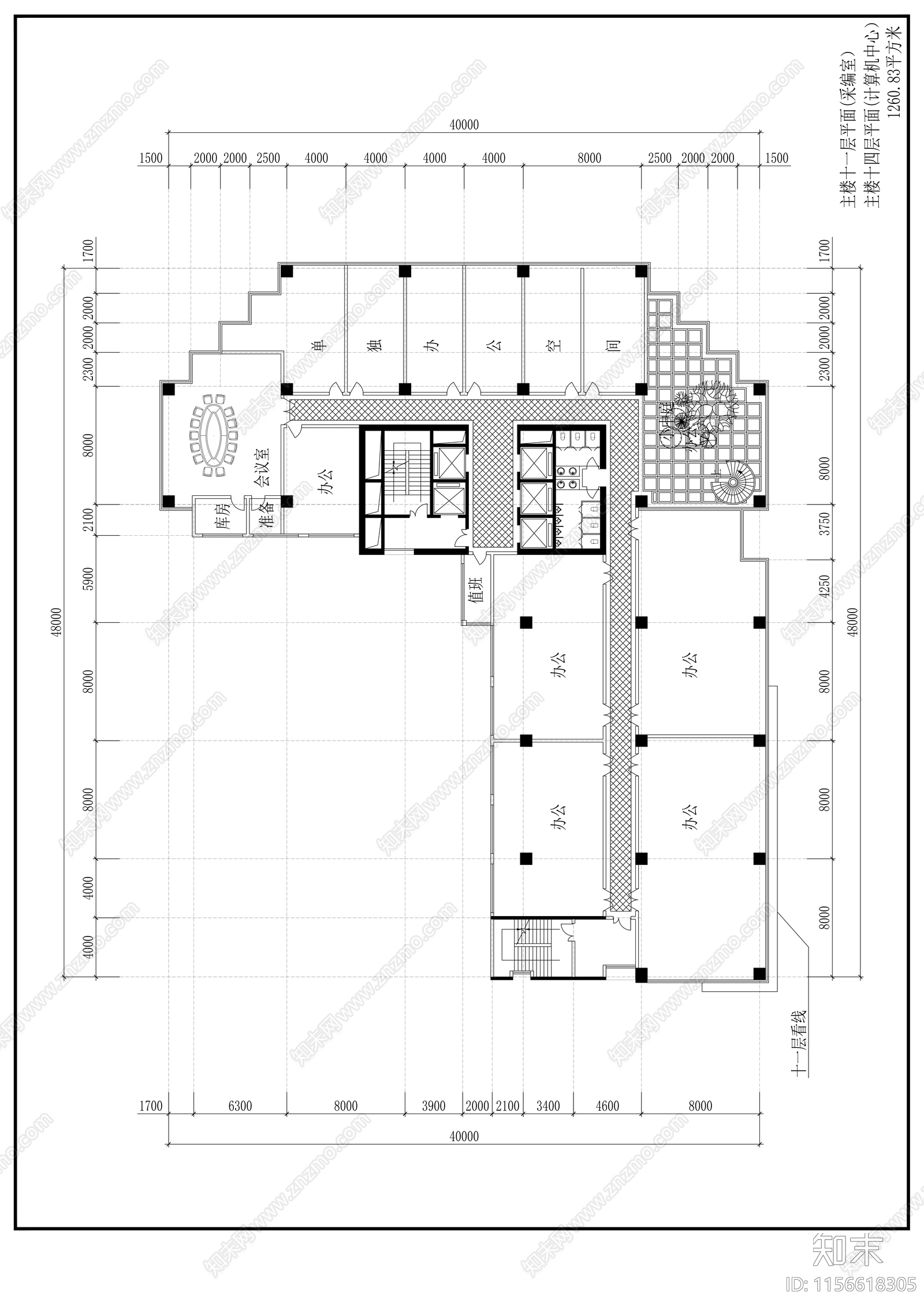 二十一层商务办公楼建筑扩初图cad施工图下载【ID:1156618305】