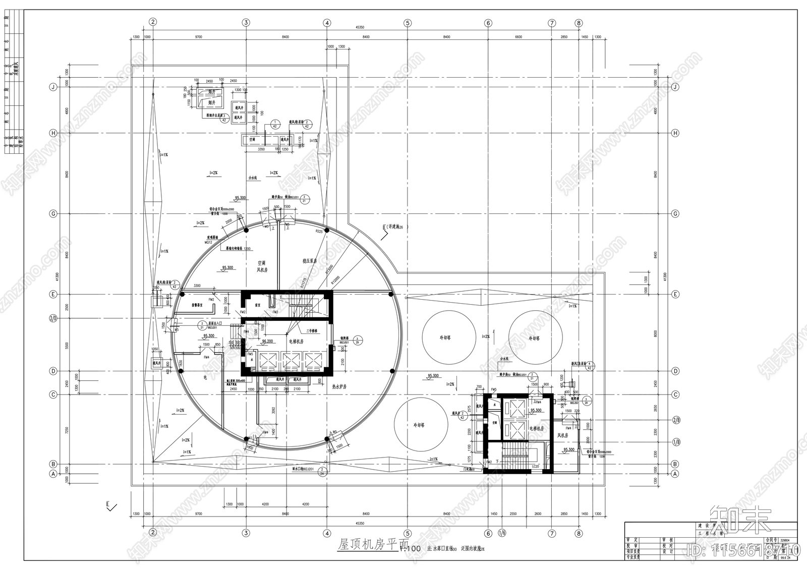 高层办公楼建筑结构cad施工图下载【ID:1156618710】