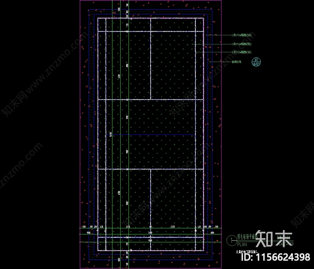 篮球场cad施工图下载【ID:1156624398】