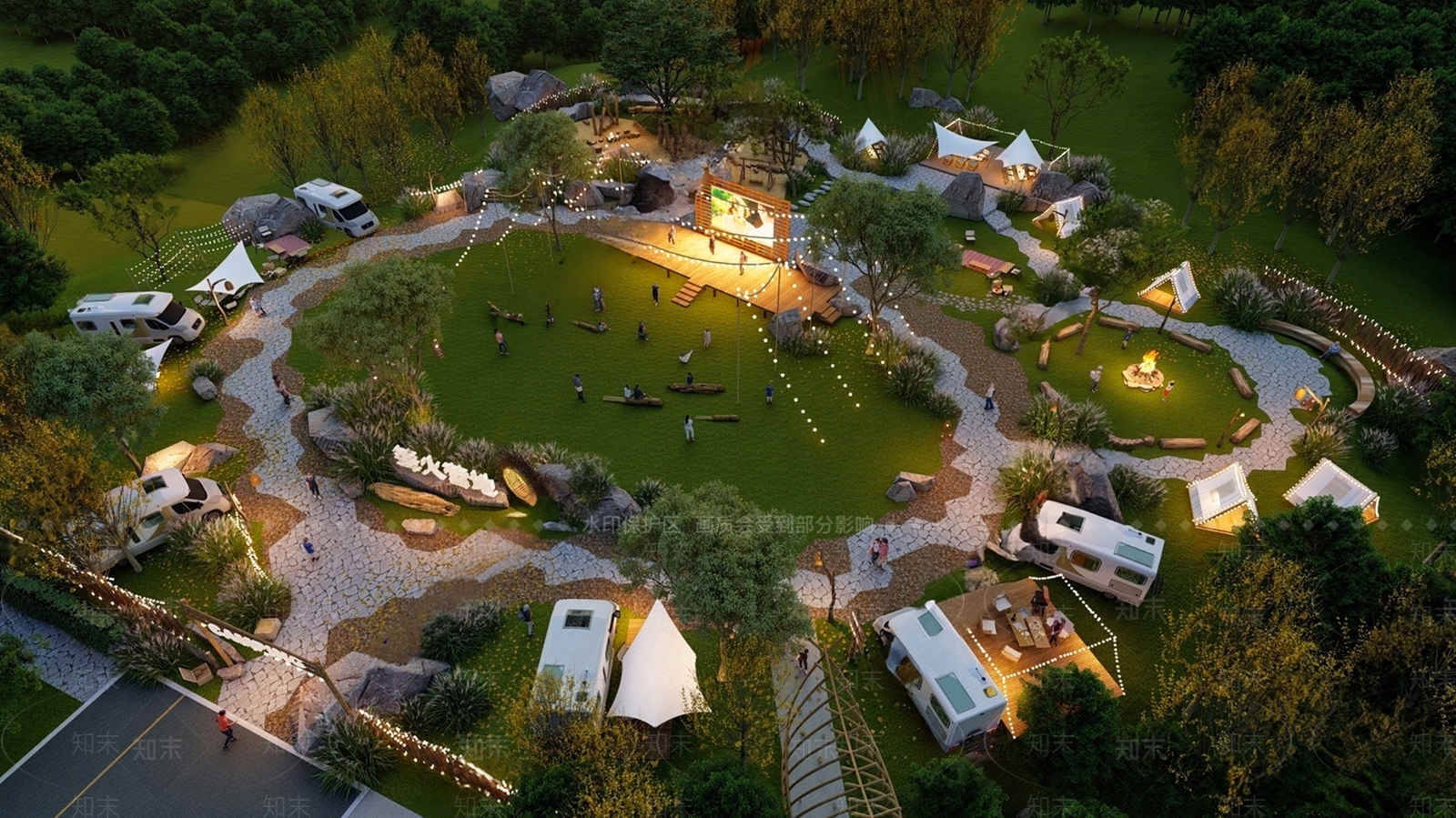 现代房车营地公园3D模型下载【ID:1156627799】